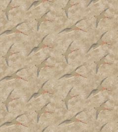 Forest Ducks Fabric by Mulberry Home Parchment Forest Ducks Fabric by Mulberry Home Parchment