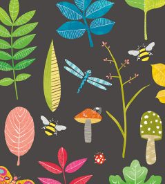 Forest Floor Wallpaper by Ohpopsi Liquorice Forest Floor Wallpaper by Ohpopsi Liquorice