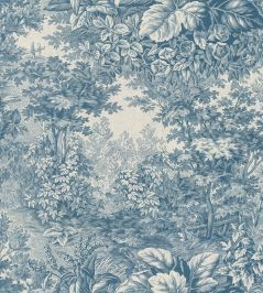 Forest Toile Mural by Sandberg Blue Forest Toile Mural by Sandberg Blue
