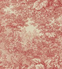 Forest Toile Mural by Sandberg Red Forest Toile Mural by Sandberg Red
