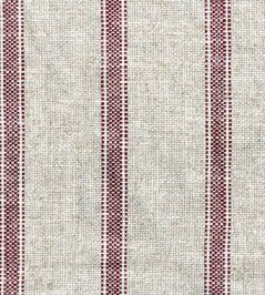 Forfar Stripe Fabric by Ian Mankin Garnet Forfar Stripe Fabric by Ian Mankin Garnet