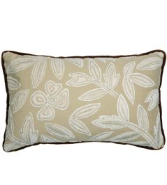 Forget Me Not Cushion 30 x 50cm by Maison Casamance Beige Forget Me Not Cushion 30 x 50cm by Maison Casamance Beige