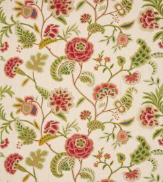 Francine Fabric by Colefax And Fowler Tomato/Green Francine Fabric by Colefax And Fowler Tomato/Green