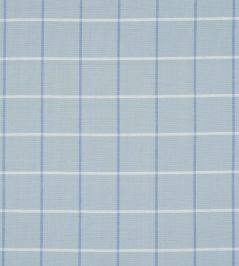 Frannie Windowpane Fabric by Schumacher China Blue Frannie Windowpane Fabric by Schumacher China Blue