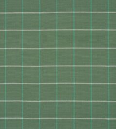 Frannie Windowpane Fabric by Schumacher Green Frannie Windowpane Fabric by Schumacher Green
