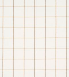 Frannie Windowpane Fabric by Schumacher Neutral Frannie Windowpane Fabric by Schumacher Neutral