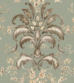 French Damask Wallpaper by Coordonne Sage French Damask Wallpaper by Coordonne Sage
