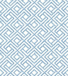 French Lattice Wallpaper by Thibaut Blue French Lattice Wallpaper by Thibaut Blue