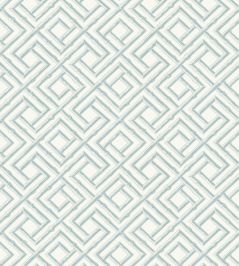 French Lattice Wallpaper by Thibaut Spa Blue French Lattice Wallpaper by Thibaut Spa Blue