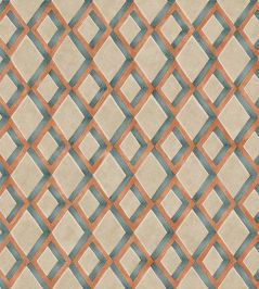 Fresco Trellis Wallpaper by Cole & Son Coral on Tea Rose Fresco Trellis Wallpaper by Cole & Son Coral on Tea Rose