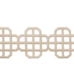 Fret Applique Trimming by Thibaut Linen Fret Applique Trimming by Thibaut Linen