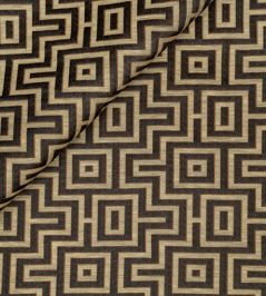 Fret Maze Fabric by Jim Thompson Black Walnut Fret Maze Fabric by Jim Thompson Black Walnut