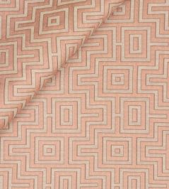 Fret Maze Fabric by Jim Thompson Blossom Fret Maze Fabric by Jim Thompson Blossom