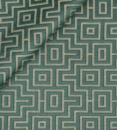 Fret Maze Fabric by Jim Thompson Deep Emerald Fret Maze Fabric by Jim Thompson Deep Emerald
