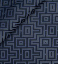 Fret Maze Fabric by Jim Thompson Midnight Blue Fret Maze Fabric by Jim Thompson Midnight Blue