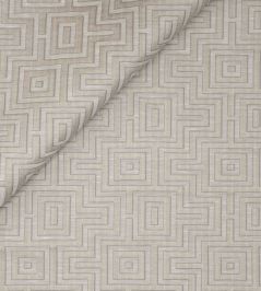 Fret Maze Fabric by Jim Thompson Platinum Fret Maze Fabric by Jim Thompson Platinum
