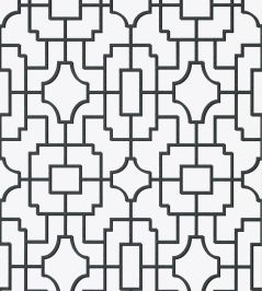 Fretwork Wallpaper by Thibaut Black Fretwork Wallpaper by Thibaut Black