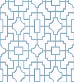 Fretwork Wallpaper by Thibaut Light Blue Fretwork Wallpaper by Thibaut Light Blue