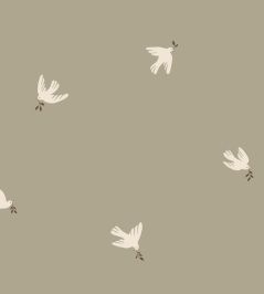 Frida Wallpaper by Sandberg Olive Green Frida Wallpaper by Sandberg Olive Green