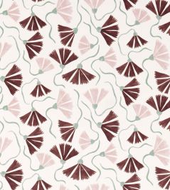 Fringed Poppy Print Fabric by Scion Dusk Pink/Chestnut Fringed Poppy Print Fabric by Scion Dusk Pink/Chestnut