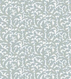 Frond Ogee Fabric by Josephine Munsey Light Blue Frond Ogee Fabric by Josephine Munsey Light Blue