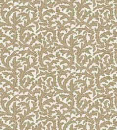 Frond Ogee Fabric by Josephine Munsey Ochre and Coral Frond Ogee Fabric by Josephine Munsey Ochre and Coral