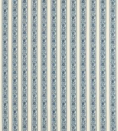 Fruit Stripe Outdoor Fabric by Morris & Co Indigo Fruit Stripe Outdoor Fabric by Morris & Co Indigo