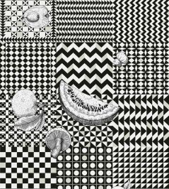 Frutta e Geometrico Wallpaper by Cole & Son Black & White Frutta e Geometrico Wallpaper by Cole & Son Black & White