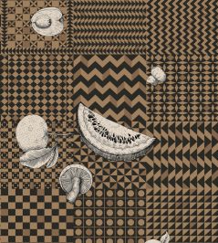 Frutta e Geometrico Wallpaper by Cole & Son Black White & Gold Frutta e Geometrico Wallpaper by Cole & Son Black White & Gold