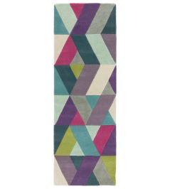 Funk Chevron Runner Rug by Asiatic Blue, Green Funk Chevron Runner Rug by Asiatic Blue, Green