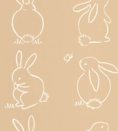 Funny Bunny Wallpaper by Casadeco Beige Camel Funny Bunny Wallpaper by Casadeco Beige Camel