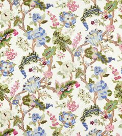 Fusang Tree Fabric by Sanderson Peacock Blue Fusang Tree Fabric by Sanderson Peacock Blue