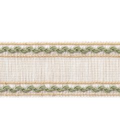 Gabrielle Tape Trimming by Thibaut Willow and Soft Gold Gabrielle Tape Trimming by Thibaut Willow and Soft Gold