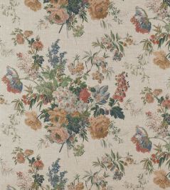 Garden Club Fabric by Anna French Apricot and Slate Garden Club Fabric by Anna French Apricot and Slate