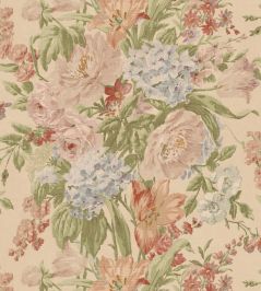 Garden Party Wallpaper by Mulberry Home Soft Red/Green Garden Party Wallpaper by Mulberry Home Soft Red/Green