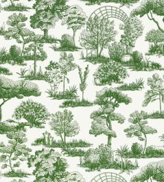 Garden Toile Wallpaper by Scalamandre Forest Garden Toile Wallpaper by Scalamandre Forest