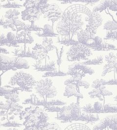 Garden Toile Wallpaper by Scalamandre Lavender Garden Toile Wallpaper by Scalamandre Lavender
