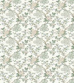 Genevieve Fabric by Nina Campbell Green/Blue/Ivory Genevieve Fabric by Nina Campbell Green/Blue/Ivory