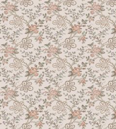 Genevieve Fabric by Nina Campbell Taupe/Antique Rose/Linen Genevieve Fabric by Nina Campbell Taupe/Antique Rose/Linen