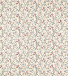 Golden Lily Fabric by Clarke & Clarke Dove/Plum Golden Lily Fabric by Clarke & Clarke Dove/Plum