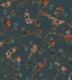 Good Nightingale Wallpaper by Eijffinger Dark Blue Good Nightingale Wallpaper by Eijffinger Dark Blue