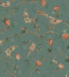 Good Nightingale Wallpaper by Eijffinger Petrol Good Nightingale Wallpaper by Eijffinger Petrol