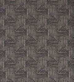 Gormley Jacquard Fabric by Clarke & Clarke Noir Gormley Jacquard Fabric by Clarke & Clarke Noir