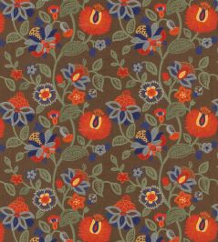Gorton Fabric by Mulberry Home Red/Teal Gorton Fabric by Mulberry Home Red/Teal