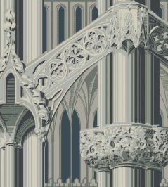 Gothic Wallpaper by Farrow & Ball Blue Gothic Wallpaper by Farrow & Ball Blue