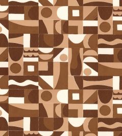 Gourna Wallpaper by Casamance Terracotta/Cuivre Gourna Wallpaper by Casamance Terracotta/Cuivre