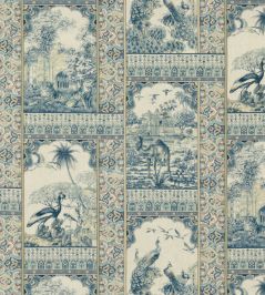 Indienne Toile Fabric by GP & J Baker Red/Blue Indienne Toile Fabric by GP & J Baker Red/Blue