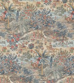 Ramayana Fabric by GP & J Baker Red/Blue Ramayana Fabric by GP & J Baker Red/Blue
