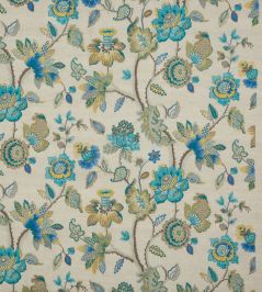 Dryden Fabric by GP & J Baker Teal/Gilt Dryden Fabric by GP & J Baker Teal/Gilt