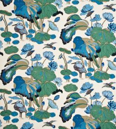 Nympheus Linen Fabric by GP & J Baker Aqua/Teal Nympheus Linen Fabric by GP & J Baker Aqua/Teal